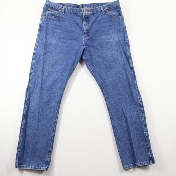 Wrangler Jeans Mens 42x32 Blue Western Cowboy Cut 47MWZ Regular Fit - Picture 1 of 7